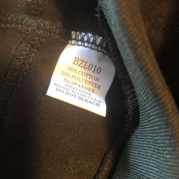 Women’s olive moto jeggings, L - Picture 4 of 5